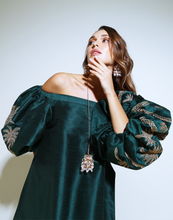 Load image into Gallery viewer, The Signature Palm Tree Dress - Off-Shoulder